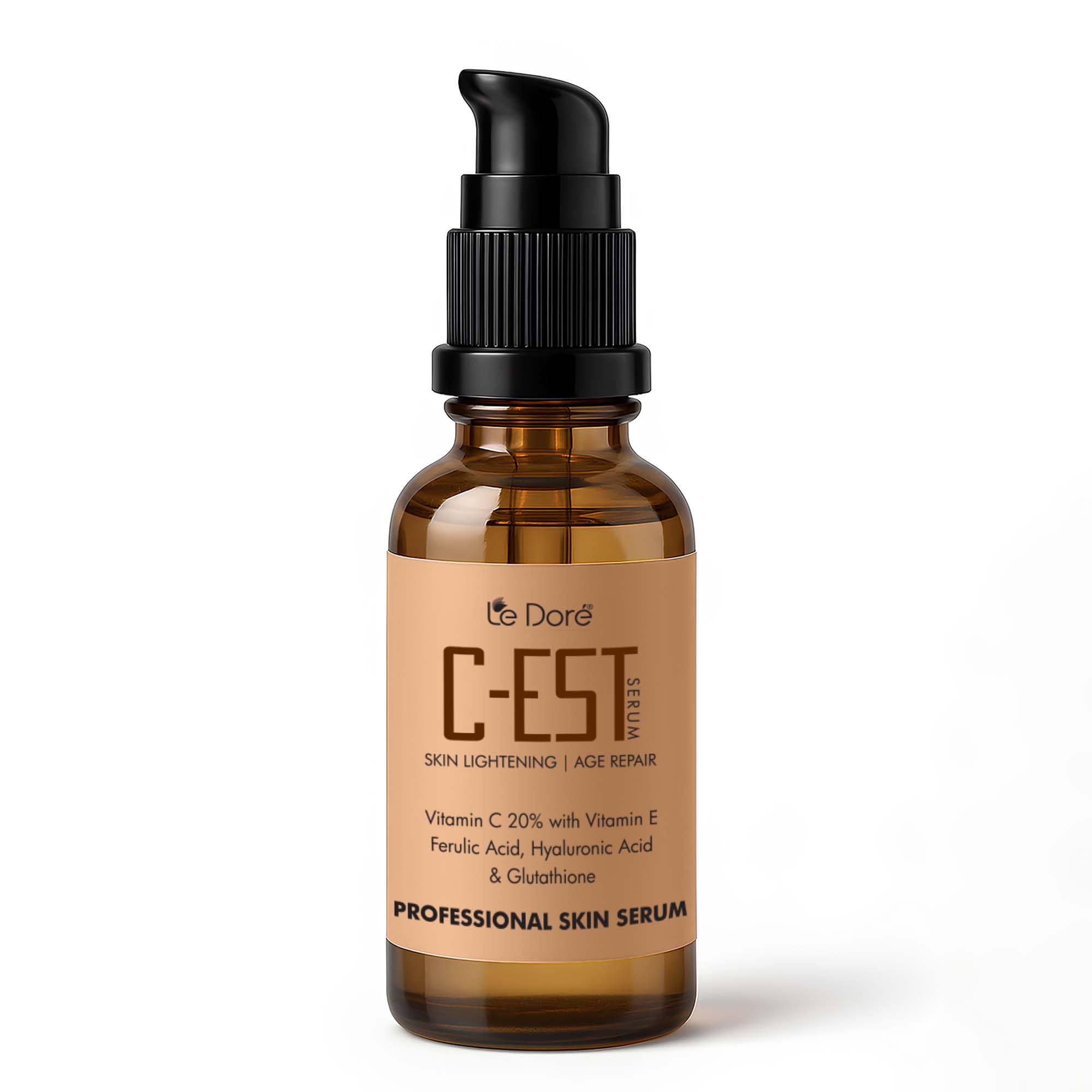 Le Dore C-Est 20% Vitamin C Face Serum | 20% Vitamin C + Vitamin E, Ferulic Acid & Hyaluronic Acid | Anti-Aging, Brightening & Moisturizing Formula