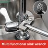 Multi-Functional Sink Wrench - High Carbon Steel Pipe Wrench (8-28mm Clamping Range) for Plumbing Repair