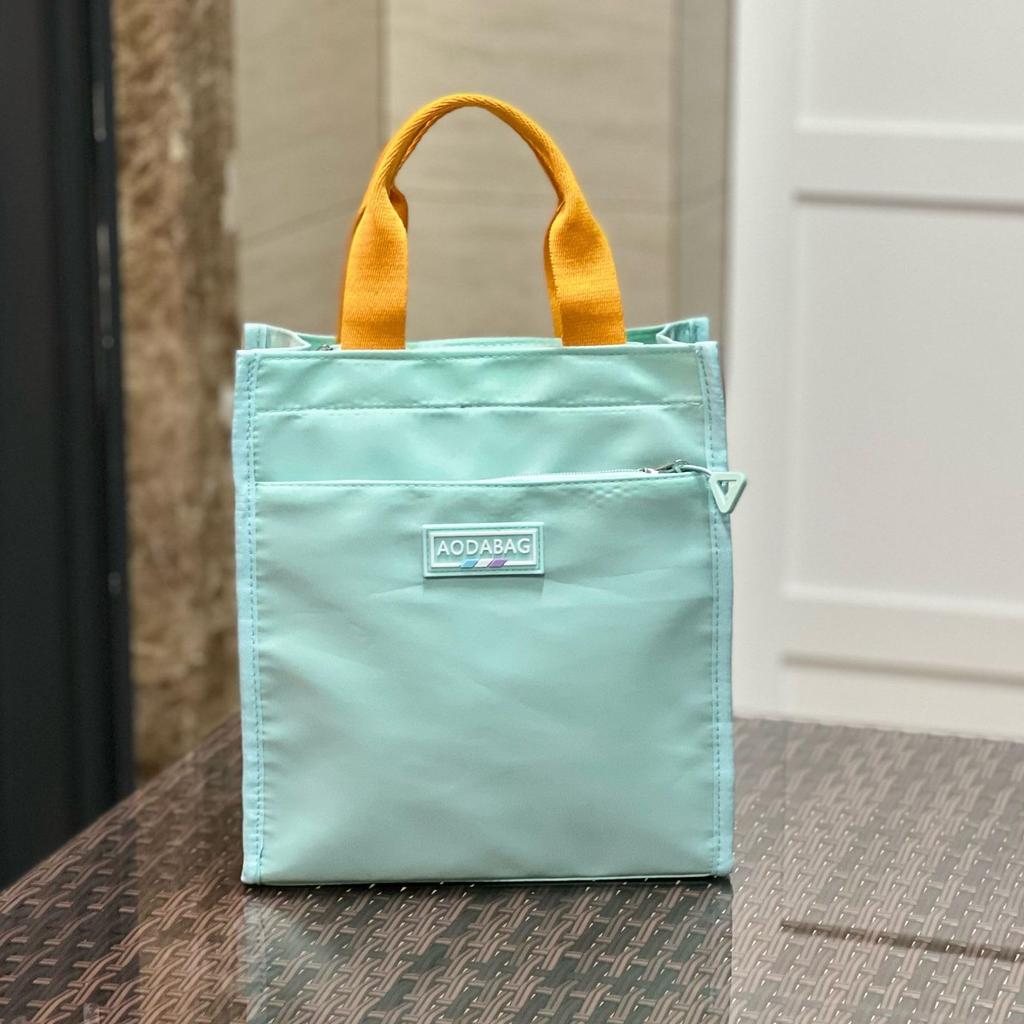 Women's Lunch Bag, Mother's Bag, Handbag, Mini Tote Bag, Lightweight, Functional, Easy to Use, Commuter Bag, Cute and Stylish (Type A - Green)