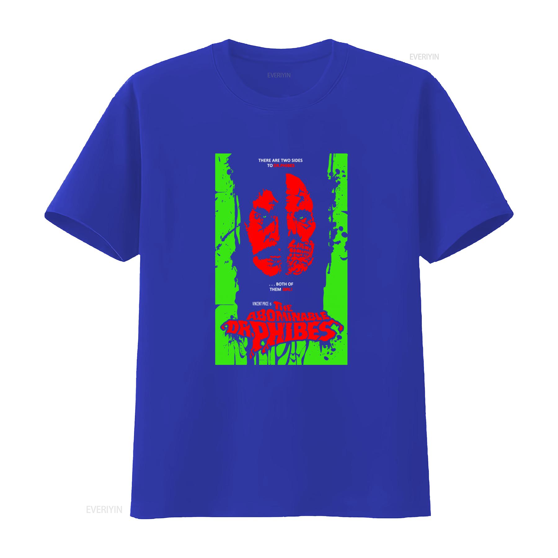 Abominable Dr Phibes The Vincent Price 70s Horror Pre shrunk Hand Screened 100 Cotton T Shirt vintage Washed streetwear S