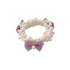 Pearl Bow Hair Tie for Girls - Sweet Flower Rubber Band Hair Accessory