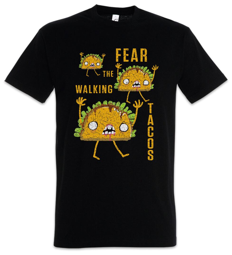 Fear The Walking Tacos T-Shirt Mens Womens Tees Top Fun Dead Taco Love Addiction Zombie Zombies L