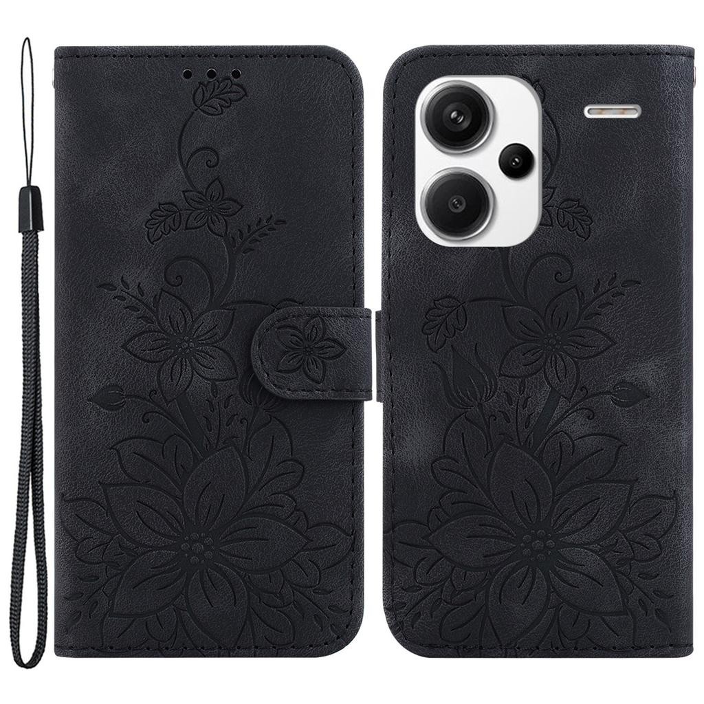 For Xiaomi Redmi Note 13 Pro+ 5G Wallet Case Flower Magnetic Leather Folio Phone Cover