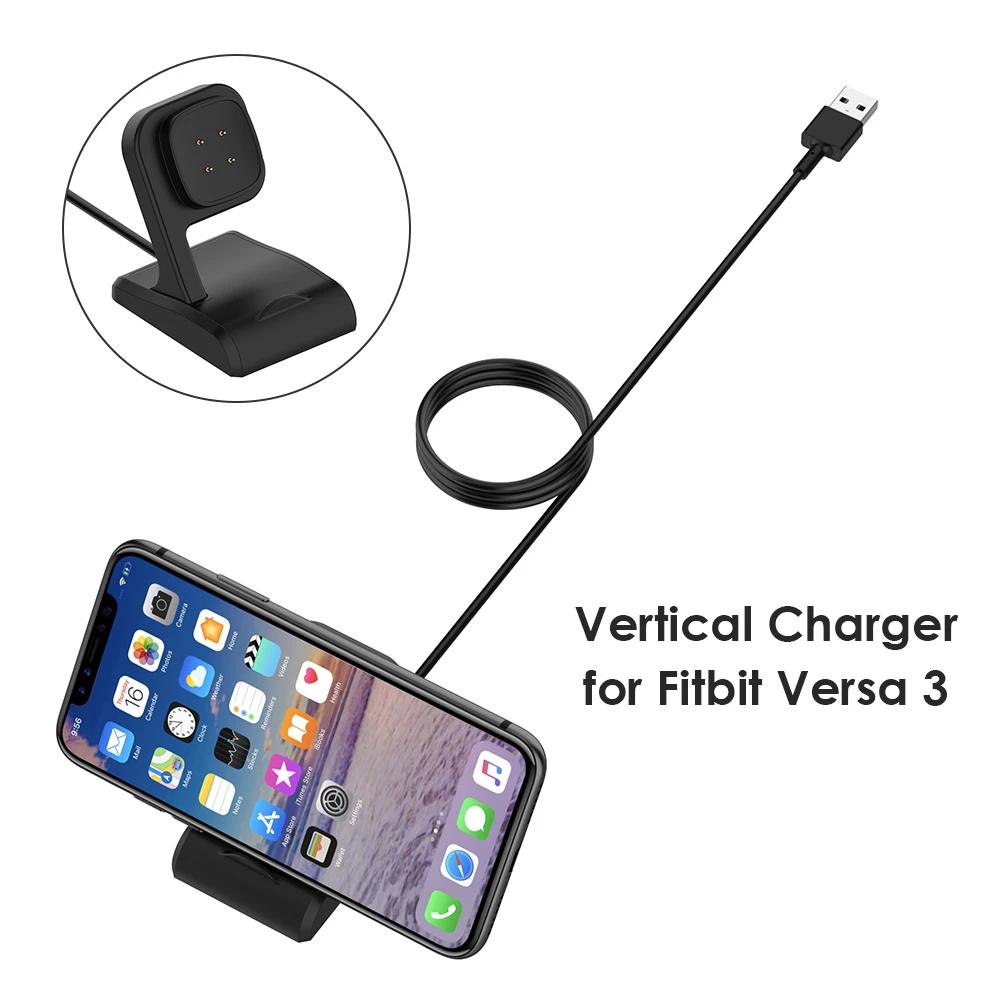 For Fitbit Sense 2 Charging Cable Dock Station Smart Bracelet Replace Charging Cable Portable USB Charger for Fitbit Versa 3 4