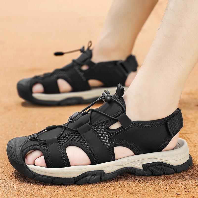 Fashion High Quality Casual Leather Shoes For Men British Style Classic Outdoor Antiskid Breathable Sandals Soft Bottom Walking Sneakers