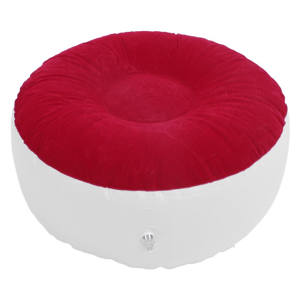 Inflatable Flocking Stool Multipurpose Lightweight Portable Ergonomic Design Round Portable