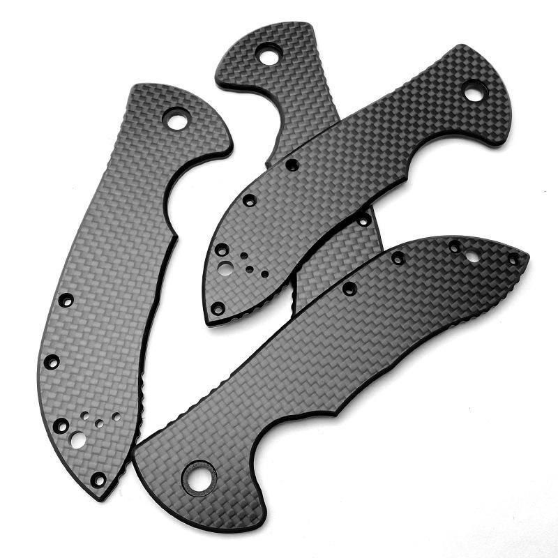 1 Pair Carbon Fiber Surface Pattern Knife G10 Handle Patches Scales for Emerson Commander Folding Knives DIY Make Accessories