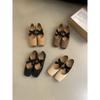 Square head shallow mouth single shoes women's spring and autumn new retro gentle ballet flat Mary Jane shoes