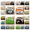 Bettwäscheset mit Fußball-Spielen und Kissenbezug, Heimbettwäsche mit Fußball-Druck, hochwertiges Bettbezug-Set, atmungsaktive Bettsets