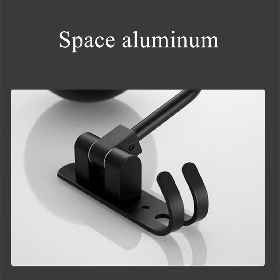 Black Motorcycle Bike Helmet Holder Storage Shelves Wall Mount Hanger Rack Hook