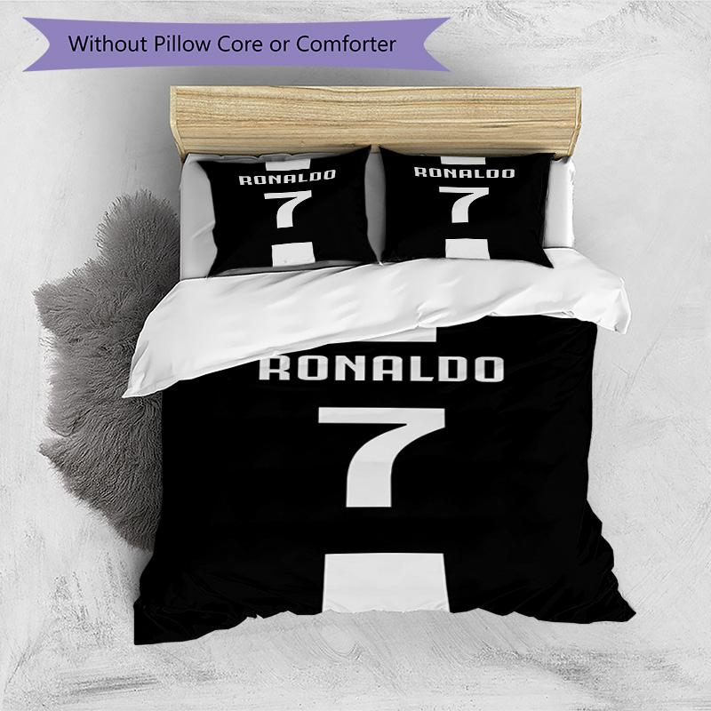Ronaldo Champions League Ruhm Bettwäsche-Set, Atmungsaktiver Bettbezug mit Kissenbezügen, Weiche Bettwäsche für Schlafzimmer Heimdekoration, Perfektes Festival Bi