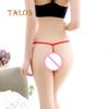 Sexy Women Solid Color Honeymoon G-String Heart Shape Underwear Thong Panties Low Waist Briefs