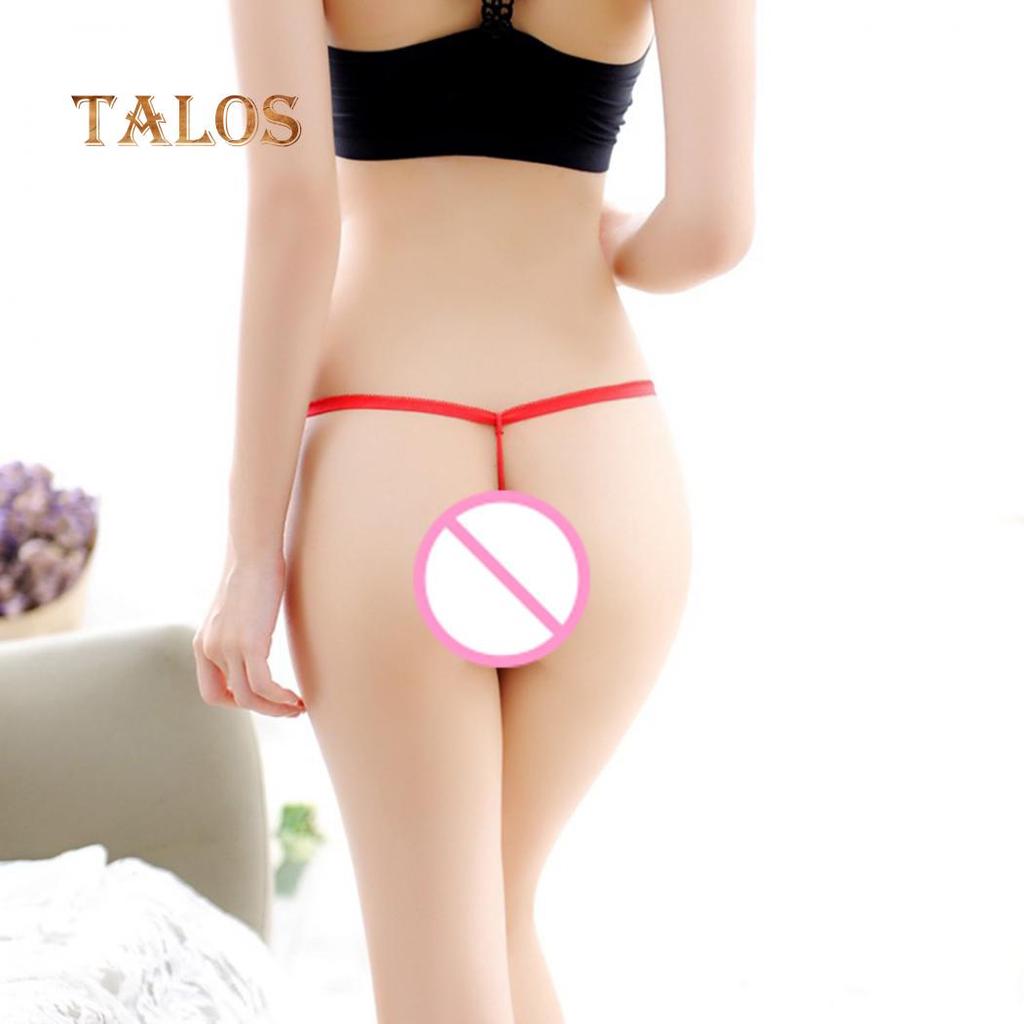 Sexy Women Solid Color Honeymoon G-String Heart Shape Underwear Thong Panties Low Waist Briefs