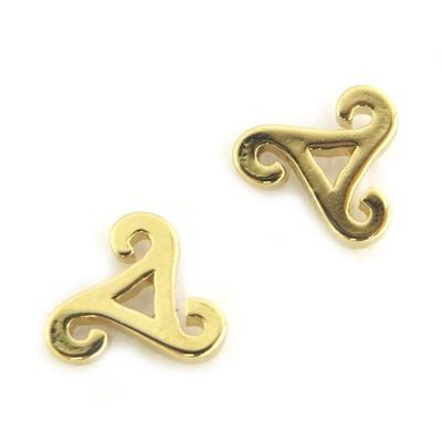 [M9911] - Gold Plated 'Triskel' Earrings