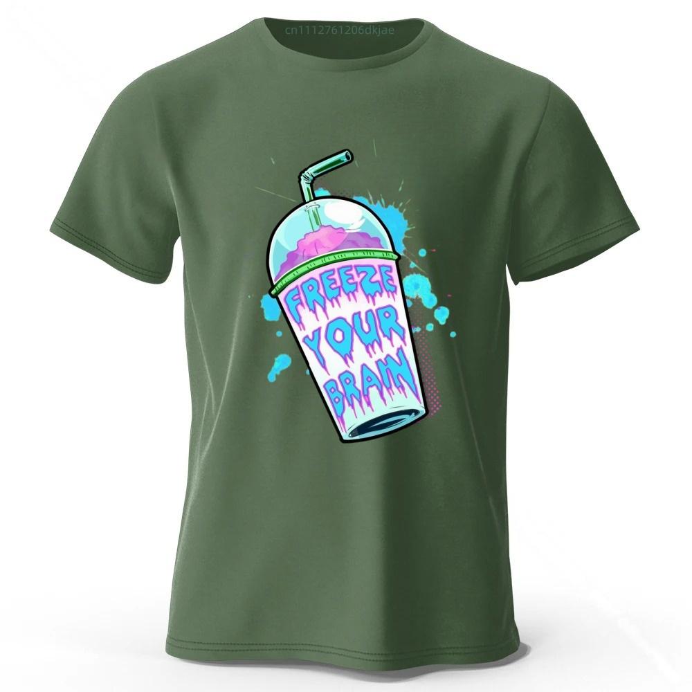 Summer Carnival Cotton Printed ShortSleeve TShirt  Mens Daily Street Casual Trendy Tee PlusSize Loose Running Sports Top