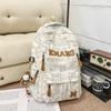 Schoolbag Student Schoolbag New Retro Large Letter Casual Backpack Men and Women Large Capacity Travel Waterproof Campus Wind