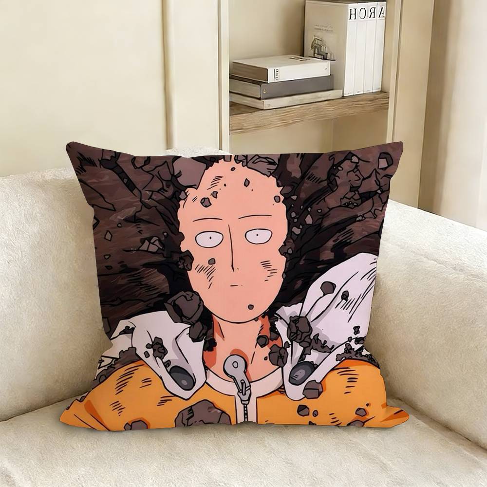 One PPunch SSaitama MMan Pillow Cover Sofa Cushion Cover Home Room Decoration Children Gift