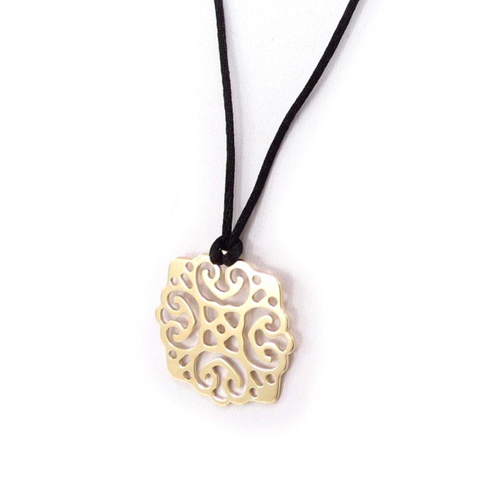 Les Trésors De Lily [K3675] - Vergoldete Halskette 'Carmen' - 35 mm