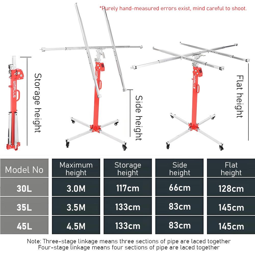 Gypsum Board Lifter Hand-cranked Lamp Mounting Lifting Bracket Lifting Mobile Stand Holder Small Ceiling Hole Punching Bracket