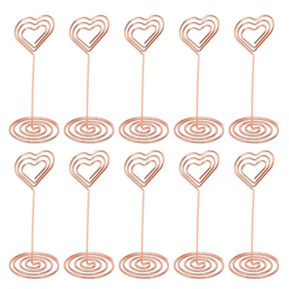 10Pcs Gold /Rose Gold Table Number Stands Stable Base Name Card Holder  Wedding Party