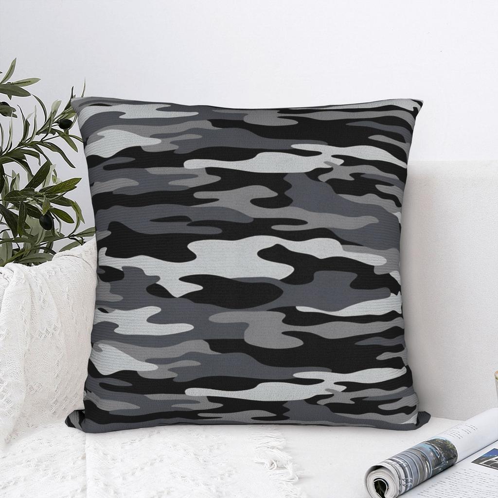 Camo Style Black Orange Camouflage Pillow Case Square Pillow Cover For Sofa Bedroom Home Decor Fashion Cushion Cover