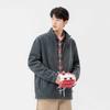 Fleece Jacket Boys Autumn and Winter Cotton-padded Clothes Trendy Handsome Top Winter Baseball Clothes Lamb Wool Men's Jacket