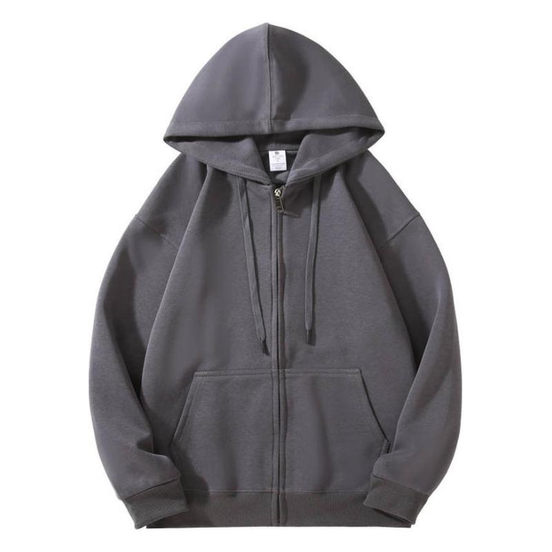 Autumn and Winter Jacket Zipper Hooded Sweater Women's Casual Cardigan Loose Top