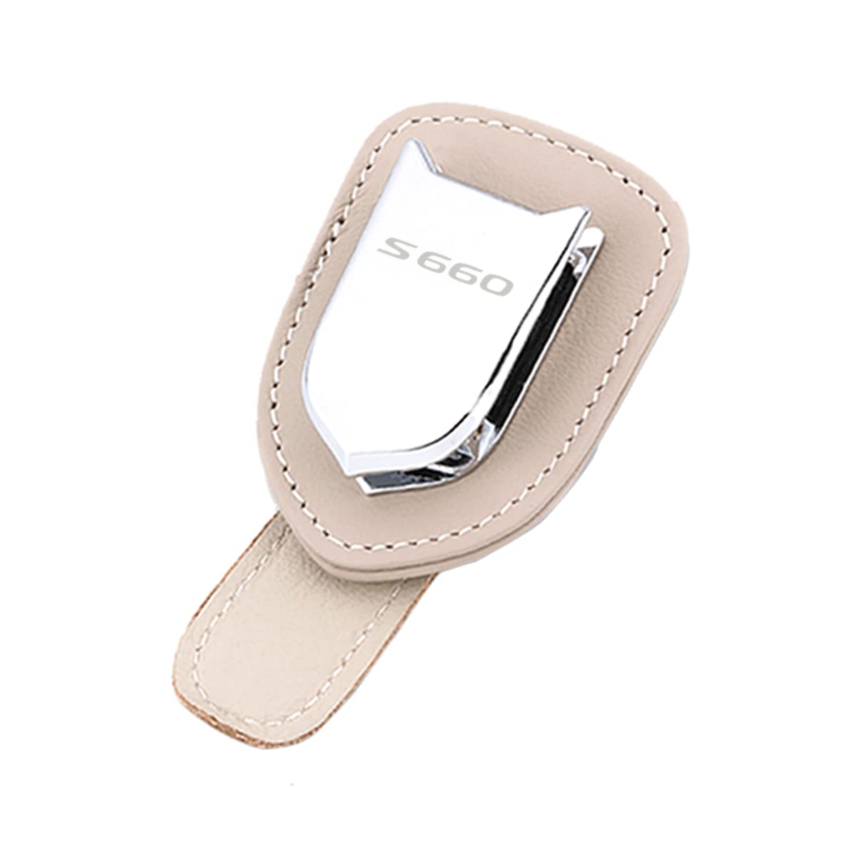 

Honda S660 Leather Sunglasses Clip Eyeglass Holder for Car Sun Visor Sunglasses Eyeglasses Ticket бежевый