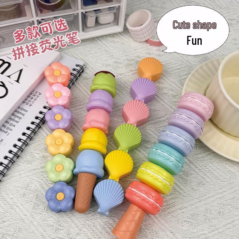 Cartoon Fluorescent Pen Gift Set: Colorful, Cute, and Creative Highlighters for Students