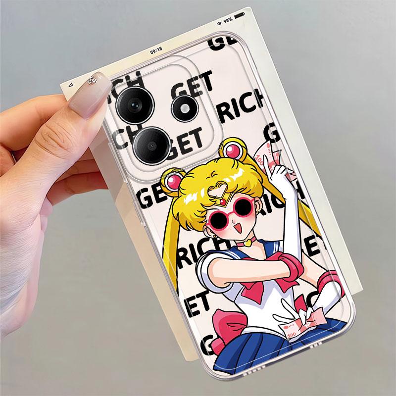 Sailor Moon Soft Phone Cover Case for Xiaomi Redmi Note 14 Pro Plus 11S 13C 14C A4 12S 11 10S 12 9 10 Note 13