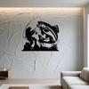 Metal Fishing Wall Art, Black Iron Fish Home Decor, 1PC