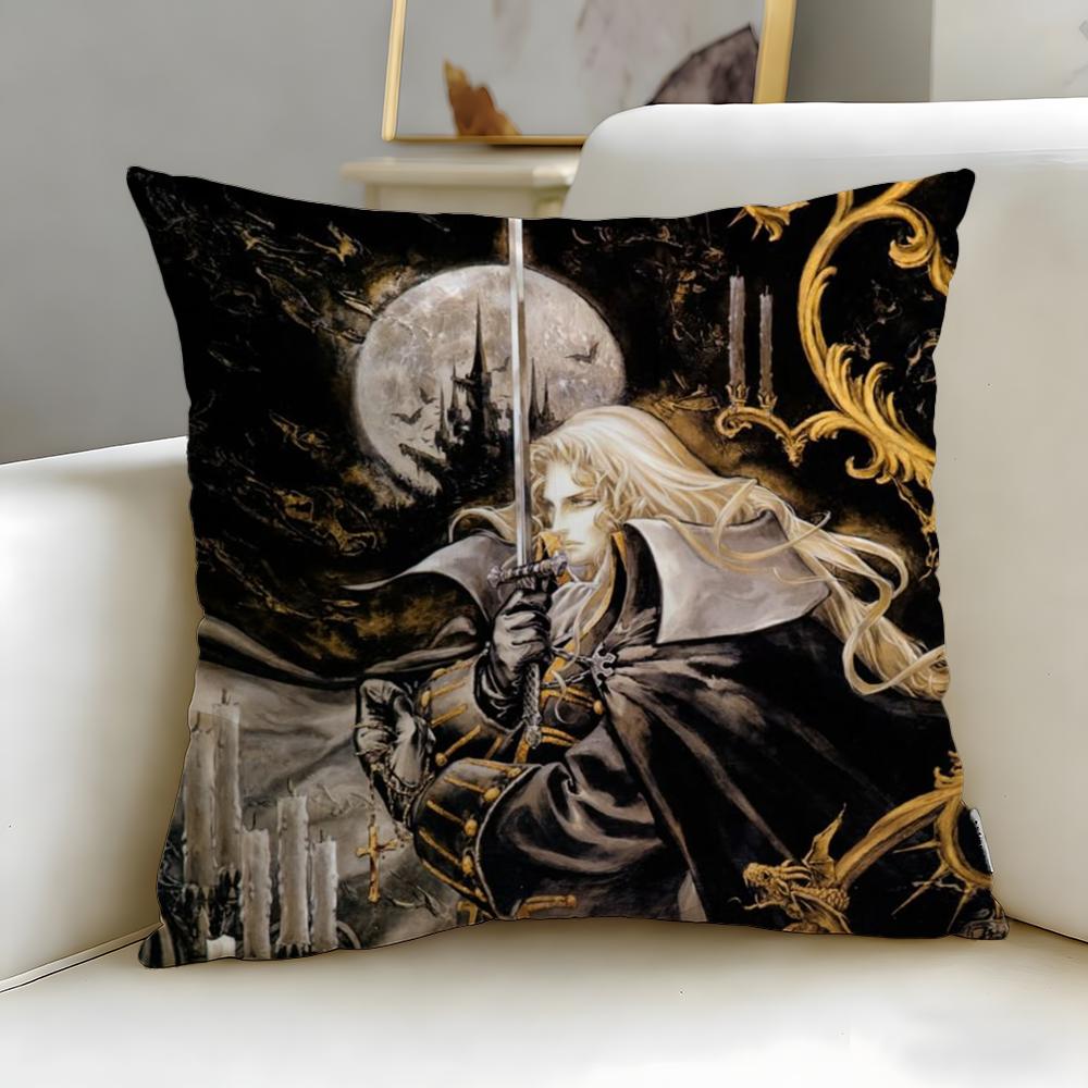classic game Castlevania Cushion Cover Soft & Easy-Wash Pillow Case – Versatile for Couch, Bed, Travel and Office
