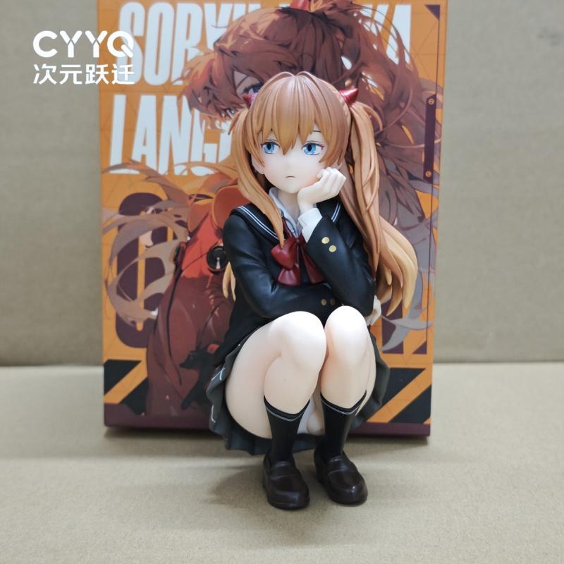 14Cm Squatting Position Anime Pretty Girl Figure Pvc Action Figure Model Statue Desktop Decoration Collectible Gift Toy