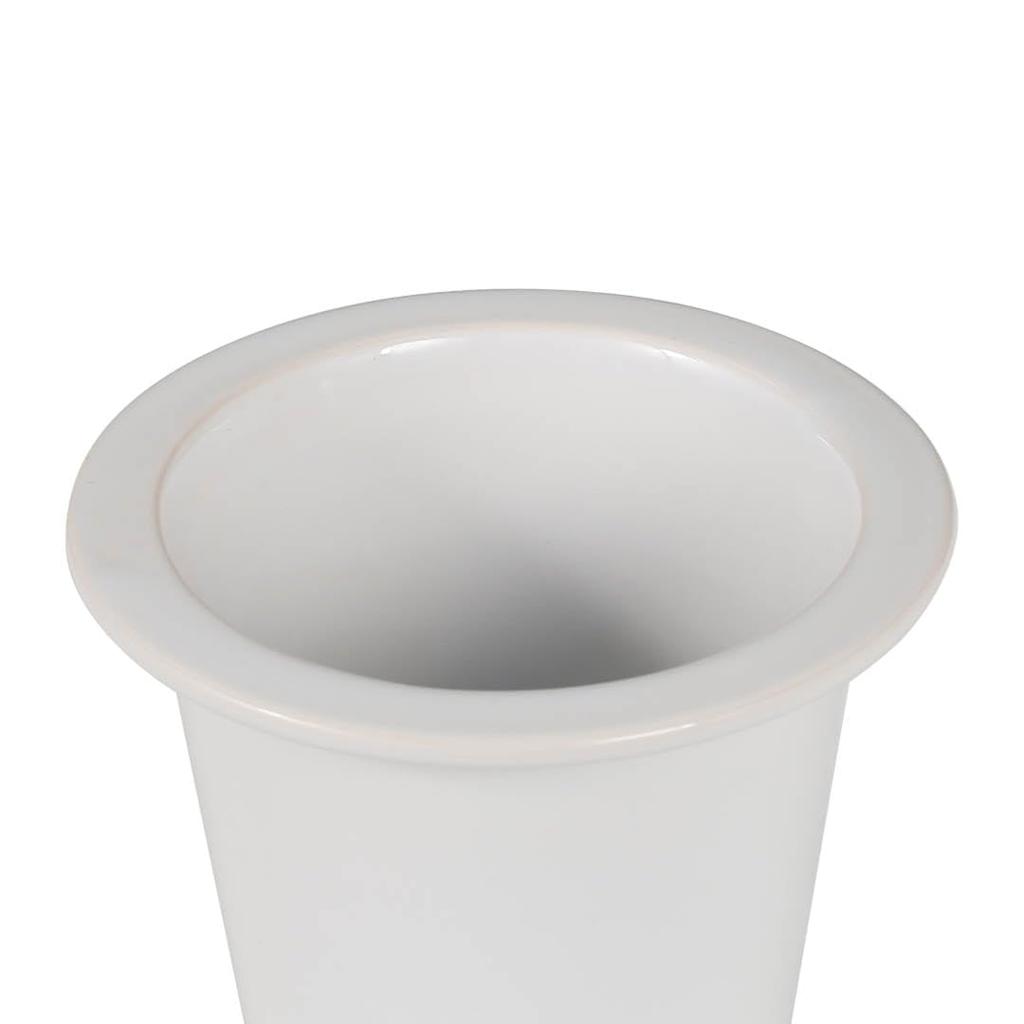 Dulton Botany Lang Pot S Hvit En blomsterpotte dekorert med et preget logo og jordstørrelse høyde diameter farger, høy, BOTANY, 4.5, 16.4cm, 14.6cm,