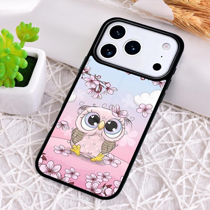 Cute Cartoon Owl Phone Case for iPhone 17 Air 16 15 11 12 14 13 Pro Max Shockproof Cover