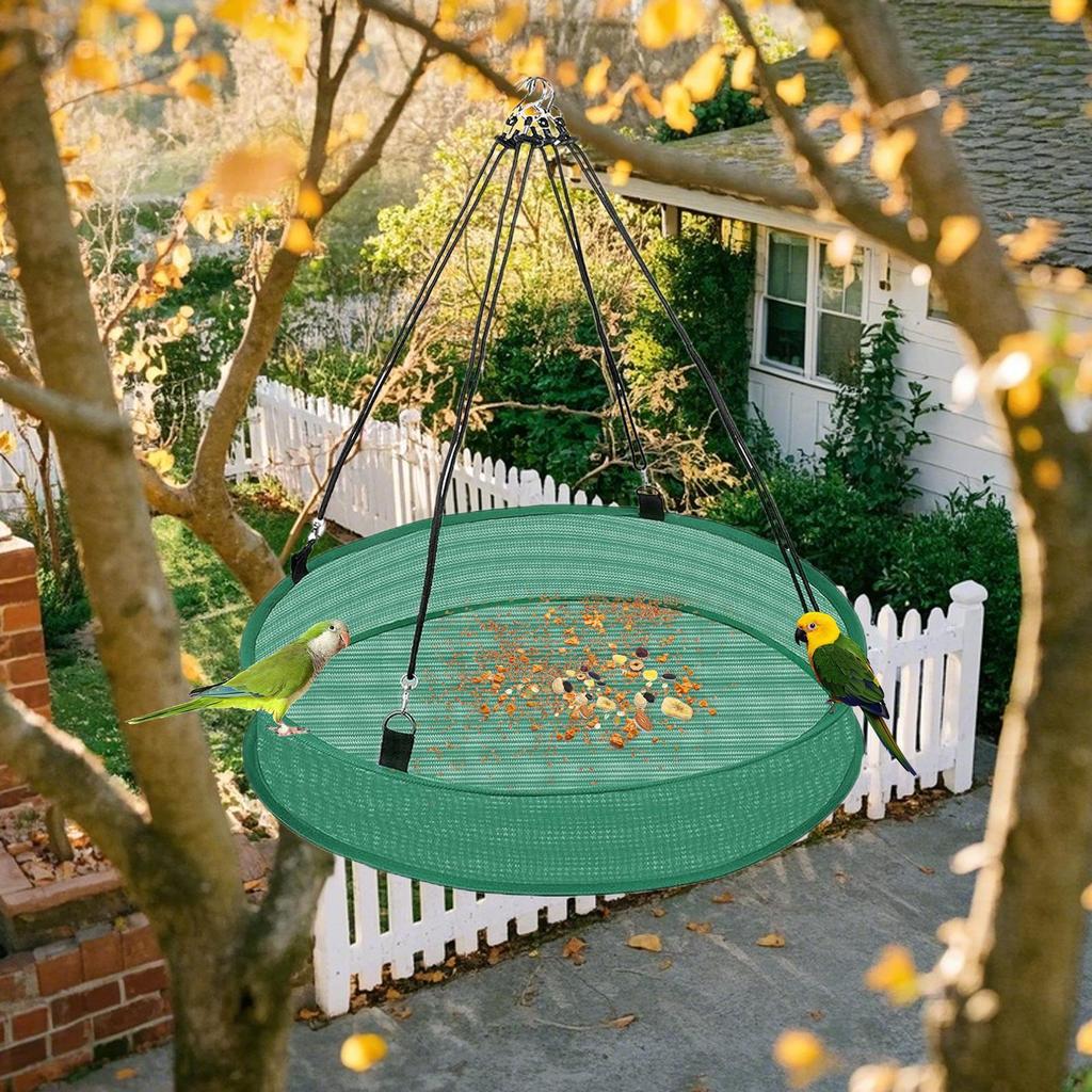 Outdoor Bird Feeders Squirrel Proof Finch Feeder Heavy Duty Spill Proof Catcher Tray Outdoor Decor for Backyard Garden Porch