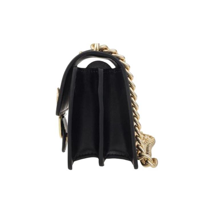 New PINKO Cow Leather Crossbody Bag, Bird Bag, Swallow Bag Women's Black 1P21B0-Y5EU-Z99