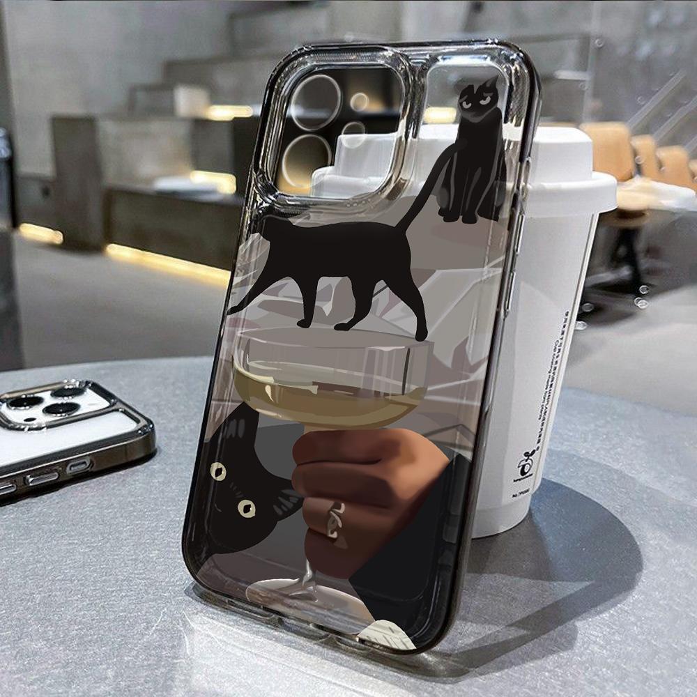 Cat Phone Case For iPhone 13 Cases iPhone 11 16 Pro Max 14 15 12 XR 13pro 16pro 16promax 13promax Soft TPU Clear Covers Fundas