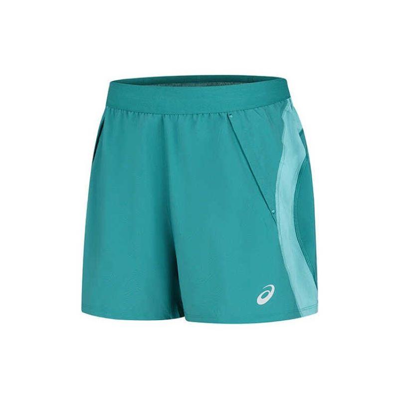 Asics Logo Woven Breathable Lace-Up Comfortable Sports Shorts Men Shorts Green 2011D247-301