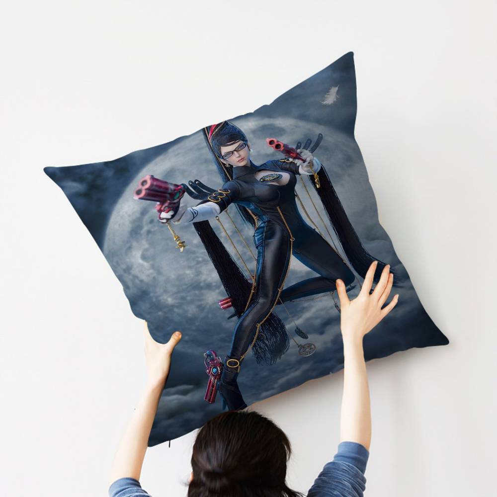 

Game Bayonetta 3 Classic Cushion Cover Inches Farmhouse Decor Home Throw Pillow Covers for Couch Decorations 30cmx30cm