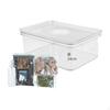 Transparent Acrylic Breeding Box for Herpetofauna Feeding with Vents 25x17x12cm Set