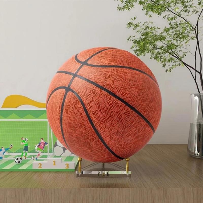 Triangular Acrylic Display Ball Stand Thickened Soccer Volleyball Holder Ball Storage Rack for Basketball Display