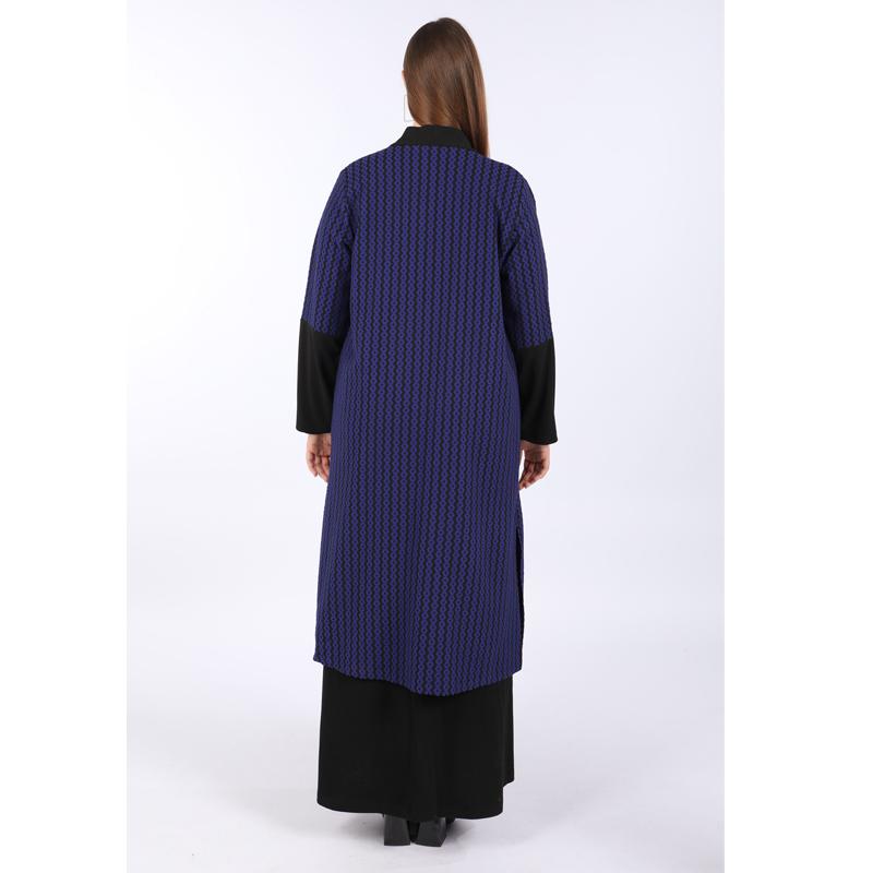 Damski sweter rozpinany w dużych rozmiarach, garnitur Saxe Blue