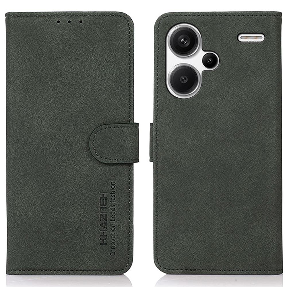 KHAZNEH For Xiaomi Redmi Note 13 Pro+ 5G Cell Phone Case Anti-scratch PU Leather Flip Cover