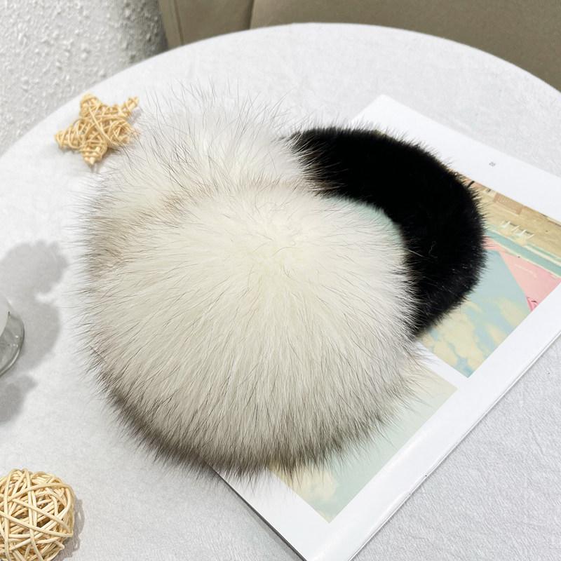 Factory Custom Real Fox Mink Fur Earmuffs Fashion Colorful Warm Ear Cover Women Girls Fur Ear Warmer for Ski Earflap