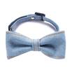 Pet Denim Bow Tie Collar Cat Dog Adjustable Buckle Closure Neck Ring Strap Scarf