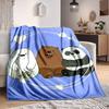 1pc Manta de Franela We Bare Bears Ligera Suave Cálida Manta para Todas las Estaciones para Sofá, Cama, Viaje,L1028148