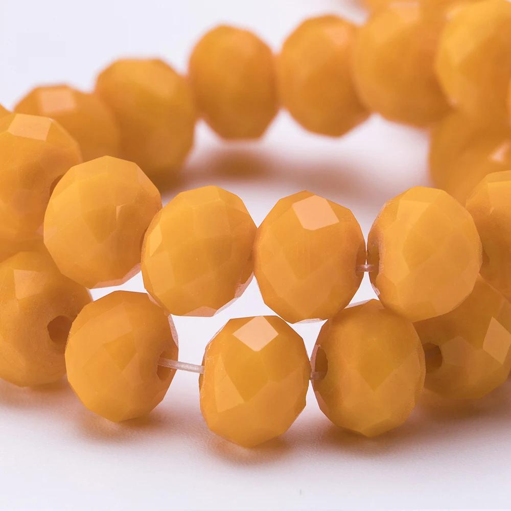 4 6 8 mm Rondell Kristallpärlor Fasetterade Porslinsglas Pärlor Lösa Avståndspärlor för Smyckestillverkning Handarbete Armband Halsband