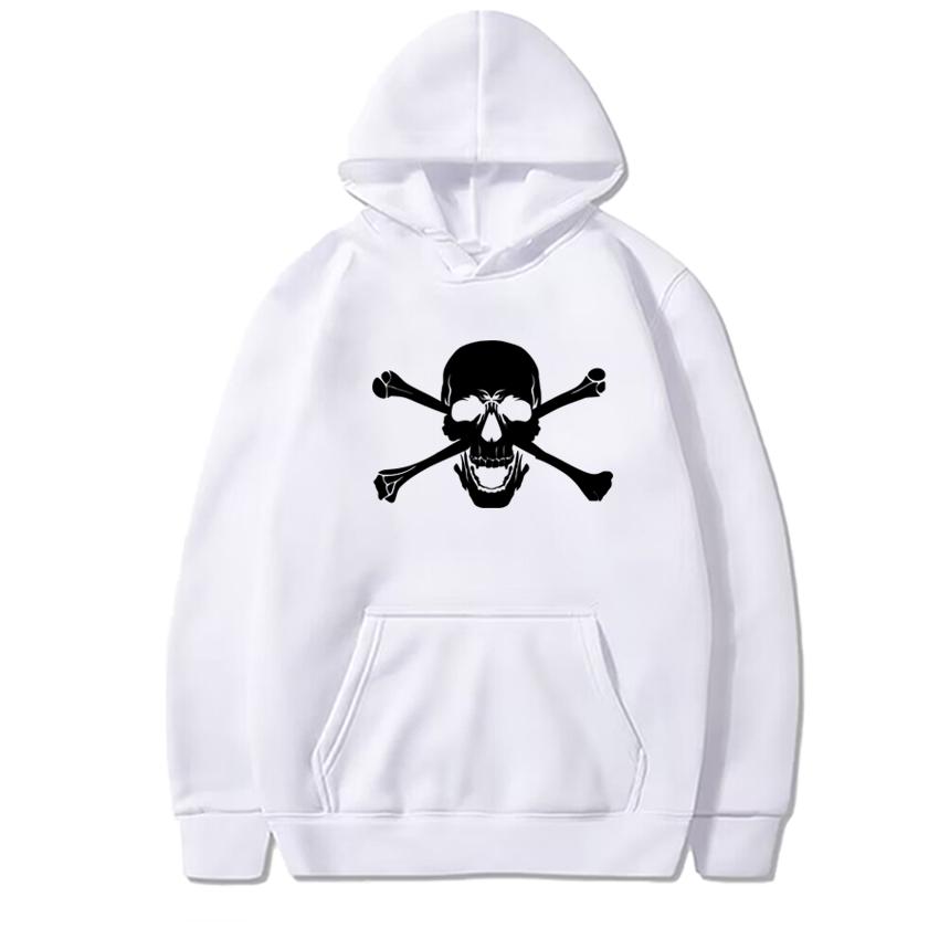 2025 Rock Skull Halloween Graphics Printed Streetwear Hoodie Men Women Vintage Punk Sweatshirt Unisex Casual Fleece Pullovers