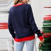 Women's Fashion Cute  Round Neck Pullover Loose Christmas Sweater
